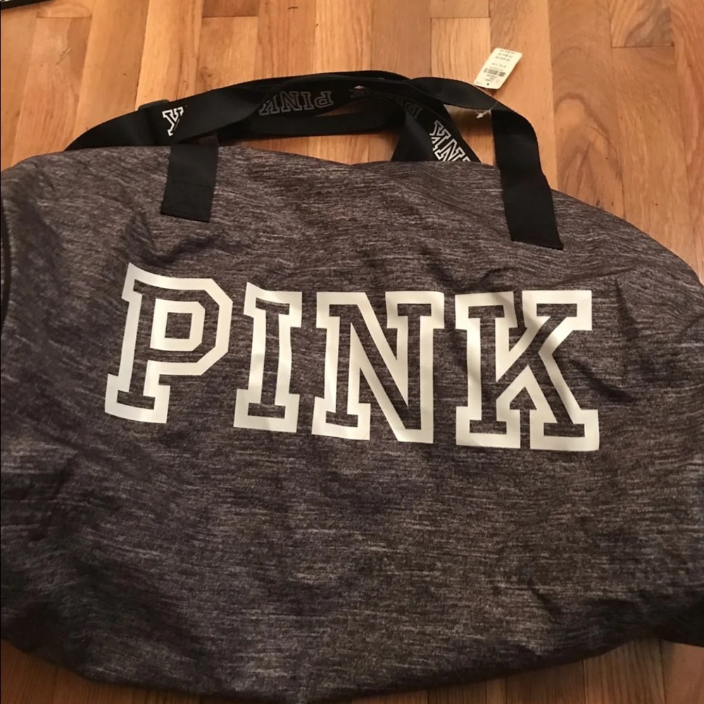 Pink duffle bag